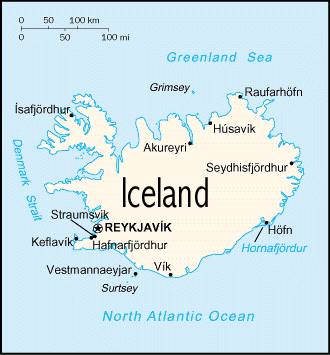 Map of Iceland